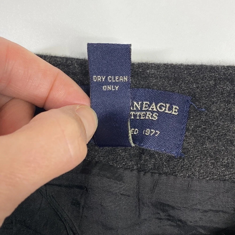 Vintage American Eagle Black Wool Blend Pencil Skirt Korea Size 8 - Picture 7 of 9